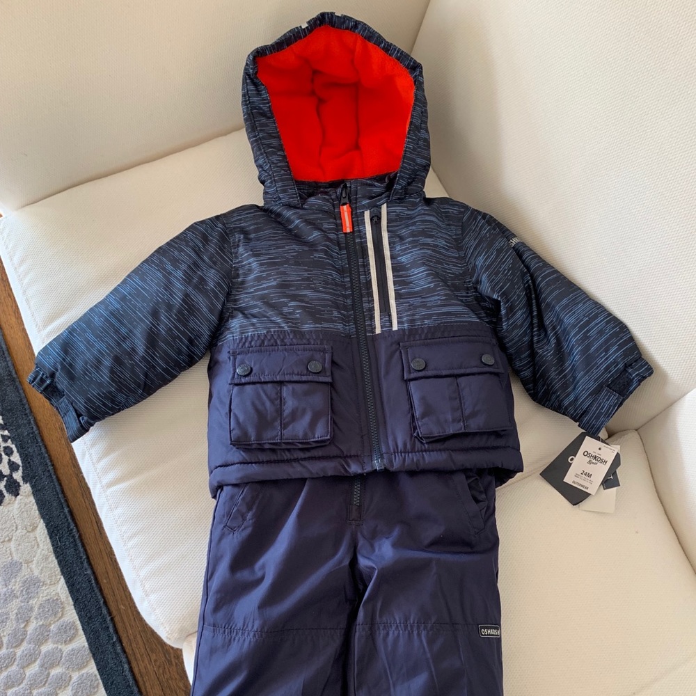 Navy blue snowsuit